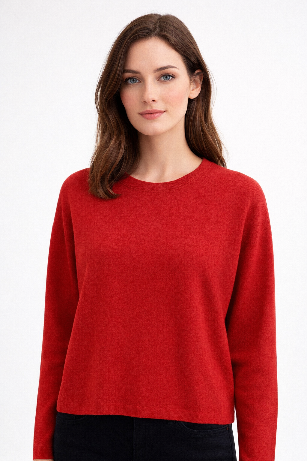 RICH & ROYAL FINE KNIT SWEATER WITH RAGLAN SLEEVES MADE IN ITALY