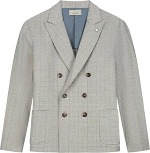 DSTREZZED RHYS DOUBLE BREASTED BLAZER IN AEGEAN BLUE