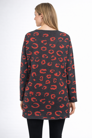 Animal print pullover