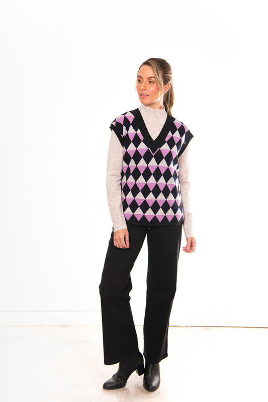 TRIANGLE JACQUARD VEST