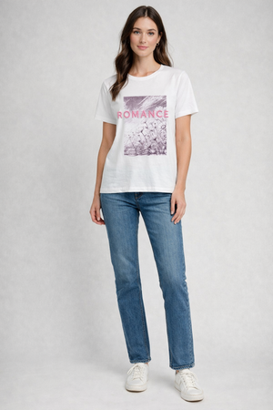 RICH & ROYAL WHITE T-SHIRT WITH PRINT