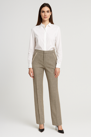 Beatrice Made In Italy Check Trousers
