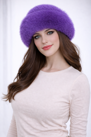 Premium Angora Furry Winter Hat leopard print