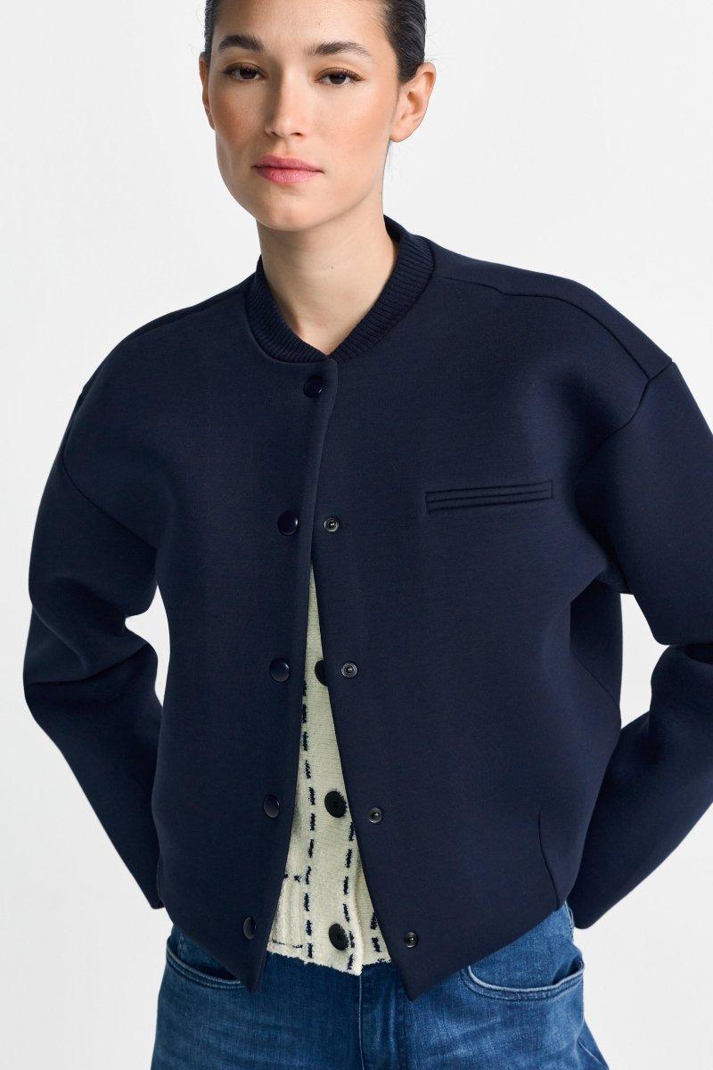 Rich & Royal Midnight Blue Short bomber jacket