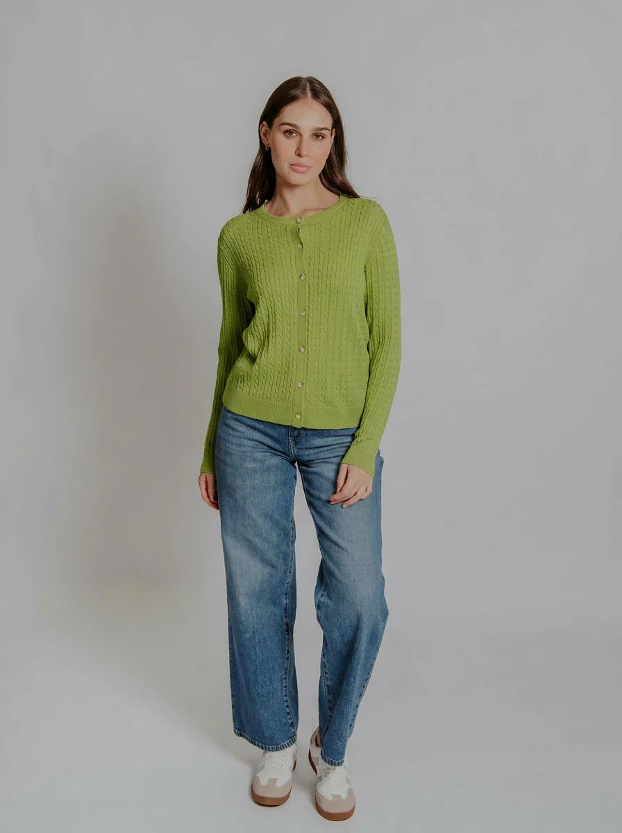 Bella - Baby Cable Crew Neck Cardi