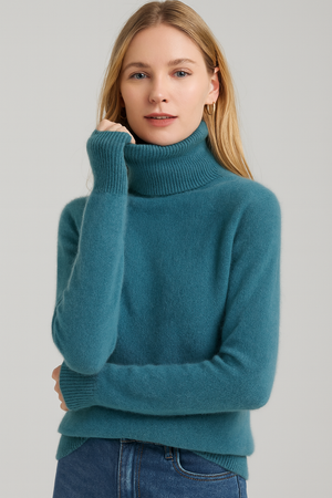 Pure Cashmere Roll Neck Pullover