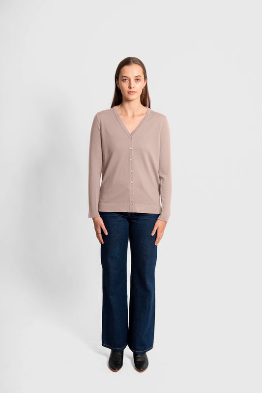 ESSENTIAL VEE NECK CARDIGAN