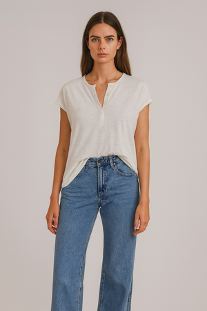 Anya Side Tacked Released Jean In Vintage Laguna Wash