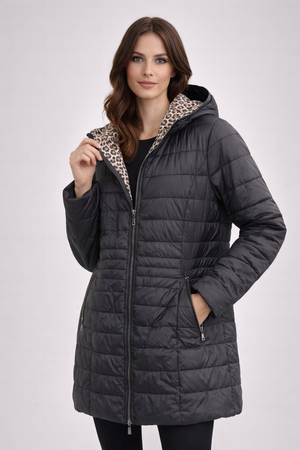SABENA REVERSIBLE 3/4 LENGTH DOWN JACKET