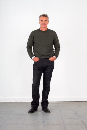 ANSETT CREW FINE PURE WOOL PULLOVER