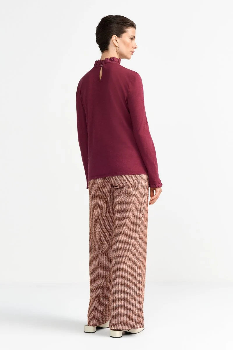 RICH & ROYAL RUFFLED NECK LONG SLEEVE MADE IN PORTUGAL