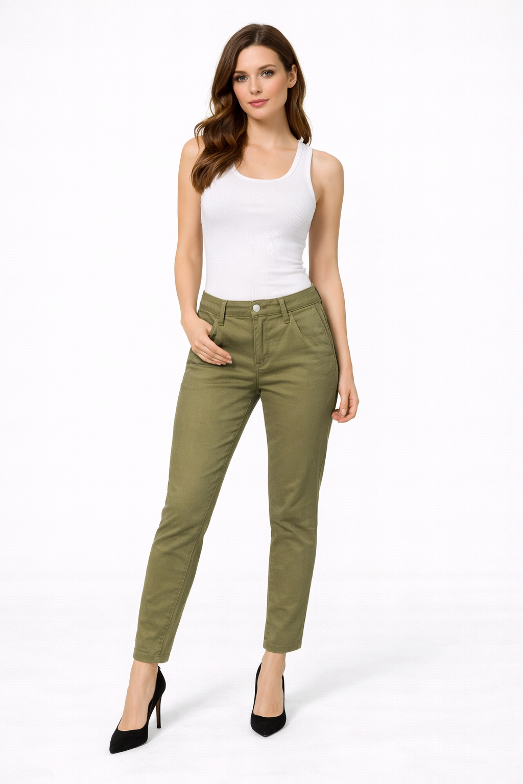 IVY-Karmey Chino Colour - Army Green