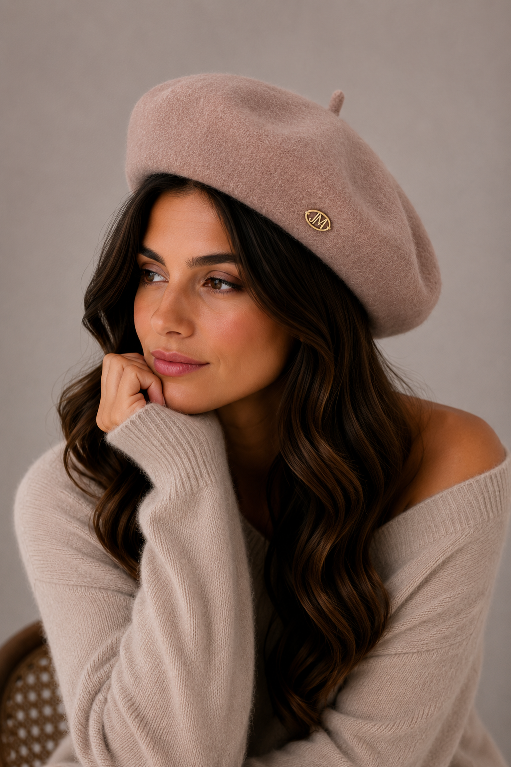 Luxury Knit Beret Pure Cashmere