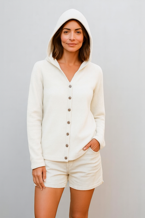 Pure Merino Wool Hoodie Cardigan KNIT-ON AUSTRALIA