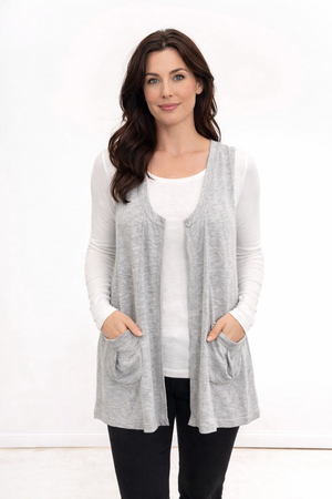 Fields knitwear vest With one Buttons And Pockets