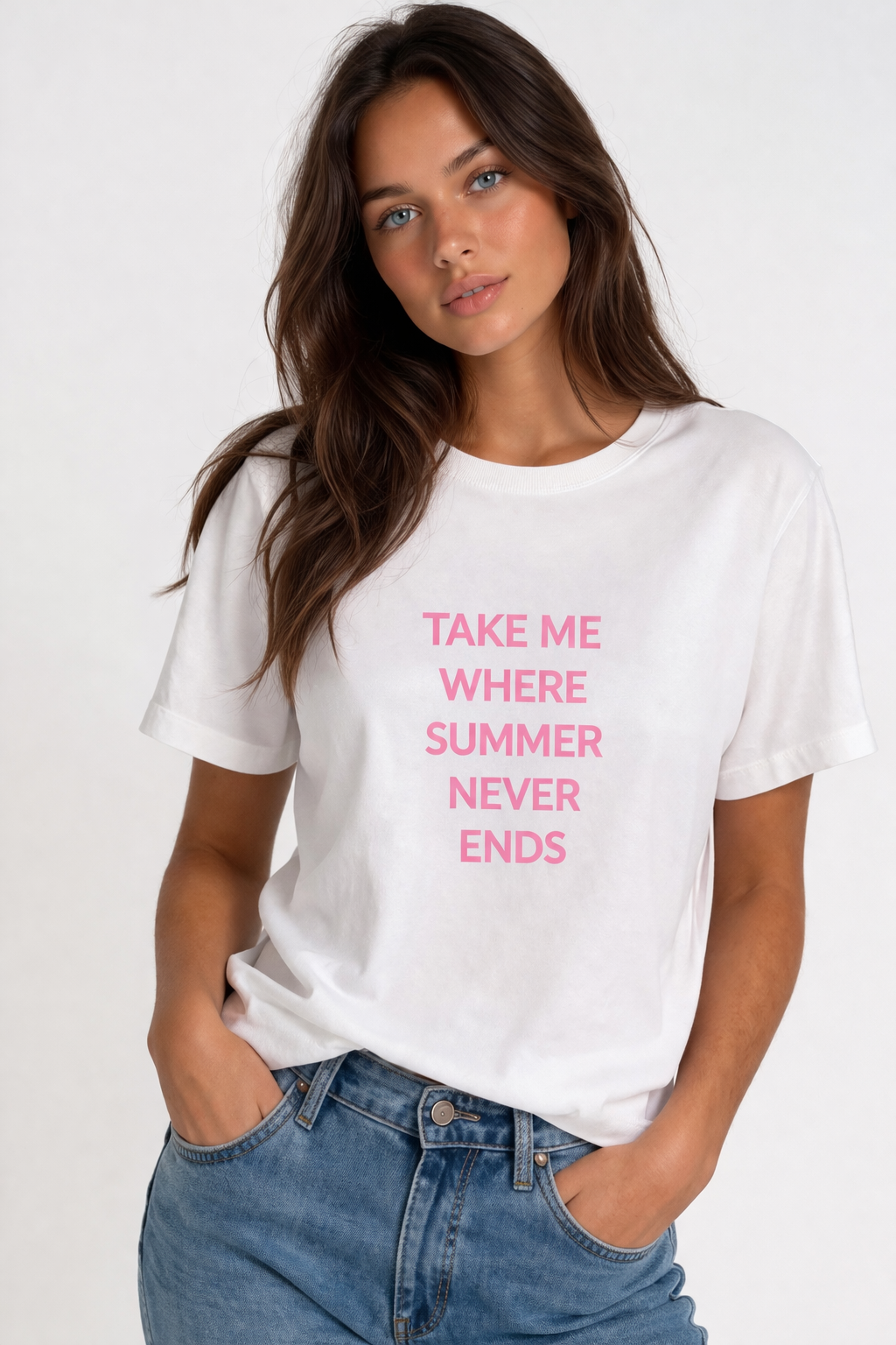 Rich & Royal Organic Cotton T-Shirt in White with Print