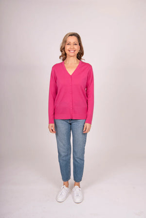 ESSENTIAL VEE NECK CARDIGAN