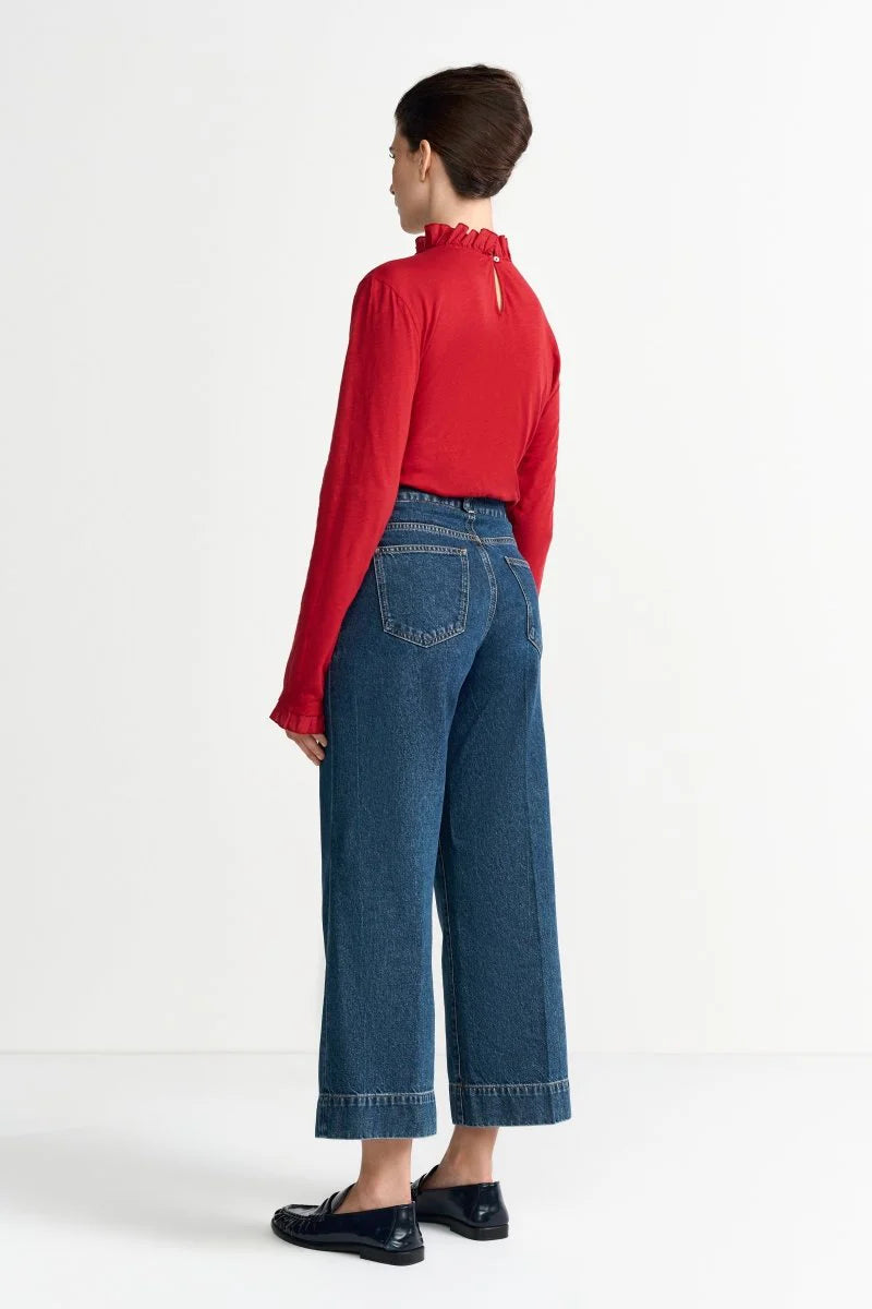 RICH & ROYAL RUFFLED NECK LONG SLEEVE MADE IN PORTUGAL