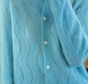 Ribbed cardigan Pure wool