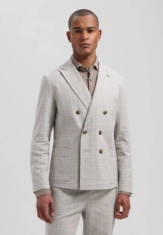 DSTREZZED RHYS DOUBLE BREASTED BLAZER IN AEGEAN BLUE