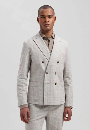 DSTREZZED RHYS DOUBLE BREASTED BLAZER IN AEGEAN BLUE