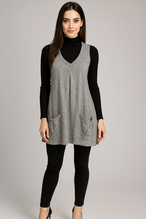 Fields knitwear vest With one Buttons And Pockets