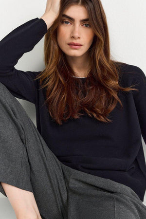 RICH & ROYAL FINE KNIT SWEATER WITH RAGLAN SLEEVES MADE IN ITALY