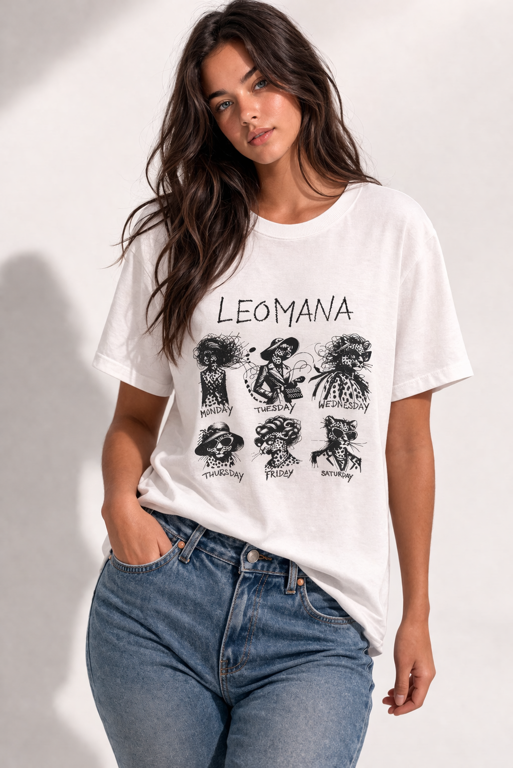 Rich & Royal Organic Cotton T-Shirt in White with Print