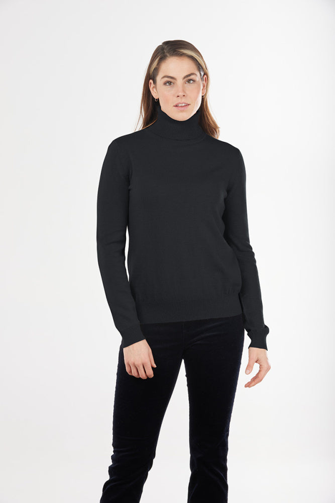 ROSIE ROLL NECK PULLOVER BRIDGE & LORD CASHMERE / MERINO