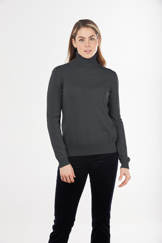 ROSIE ROLL NECK PULLOVER BRIDGE & LORD CASHMERE / MERINO