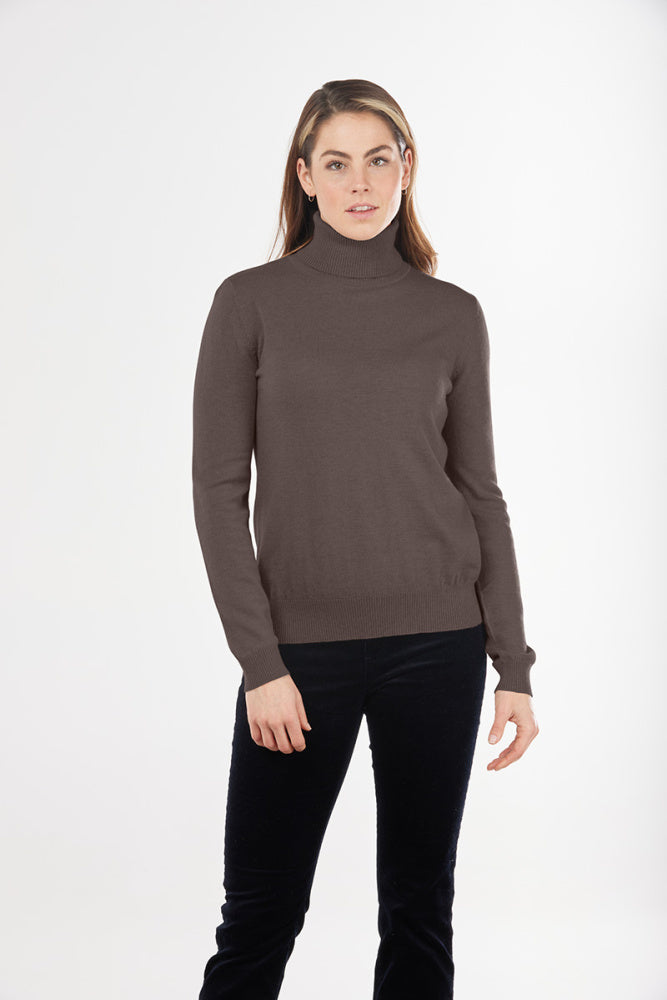 ROSIE ROLL NECK PULLOVER BRIDGE & LORD CASHMERE / MERINO