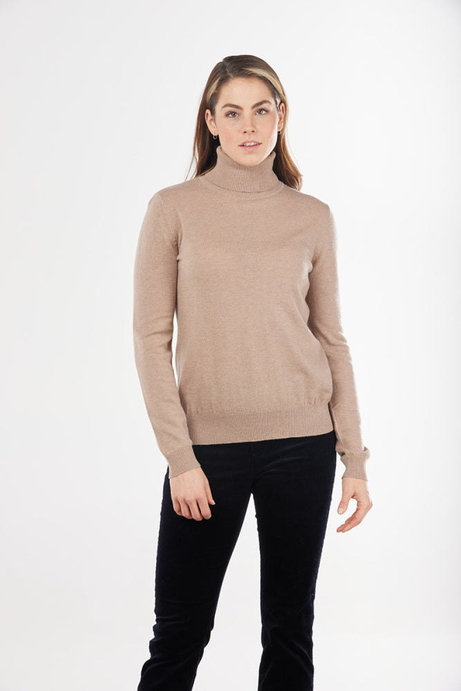 ROSIE ROLL NECK PULLOVER BRIDGE & LORD CASHMERE / MERINO