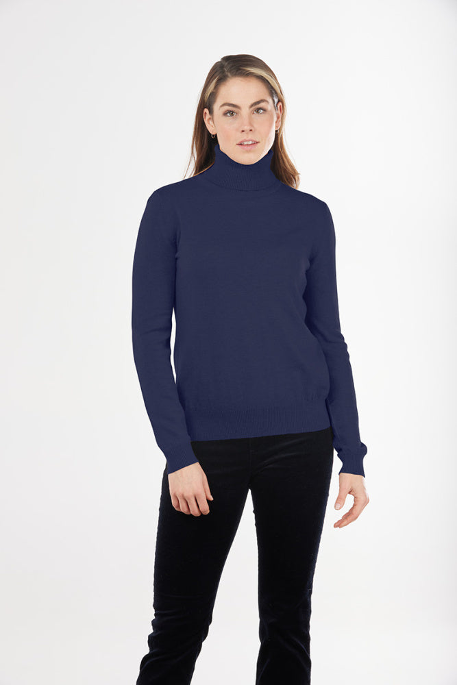ROSIE ROLL NECK PULLOVER BRIDGE & LORD CASHMERE / MERINO