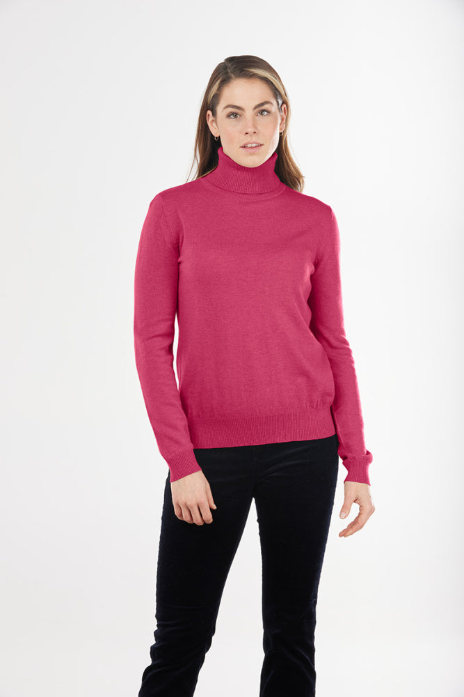 ROSIE ROLL NECK PULLOVER BRIDGE & LORD CASHMERE / MERINO