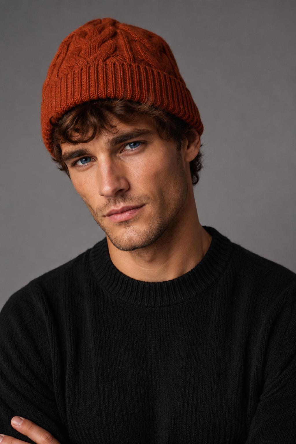 Unisex 100% Merino Wool Beanie – Cabled