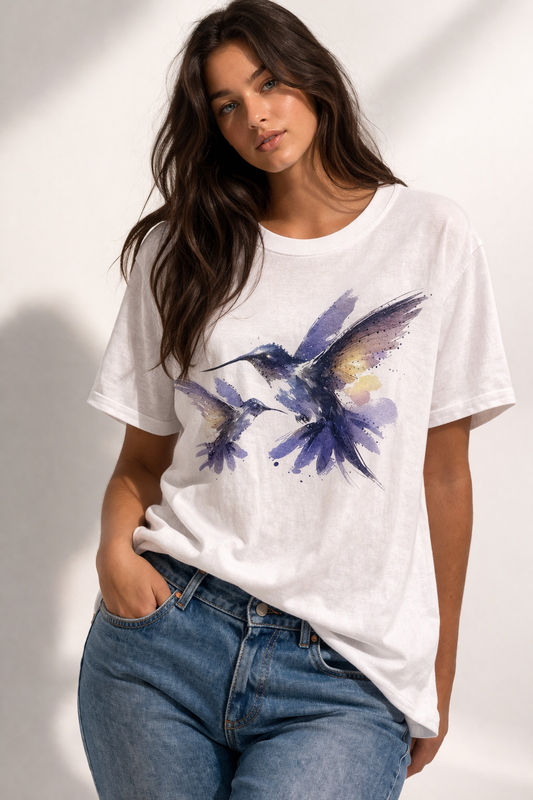 Rich & Royal Organic Cotton T-Shirt in White with Print