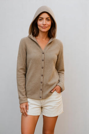 Pure Merino Wool Hoodie Cardigan KNIT-ON AUSTRALIA