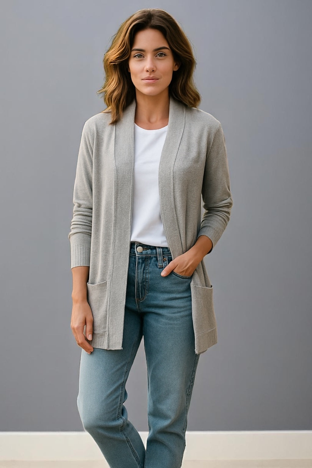 BELLA SWING COAT WITH POCKETS