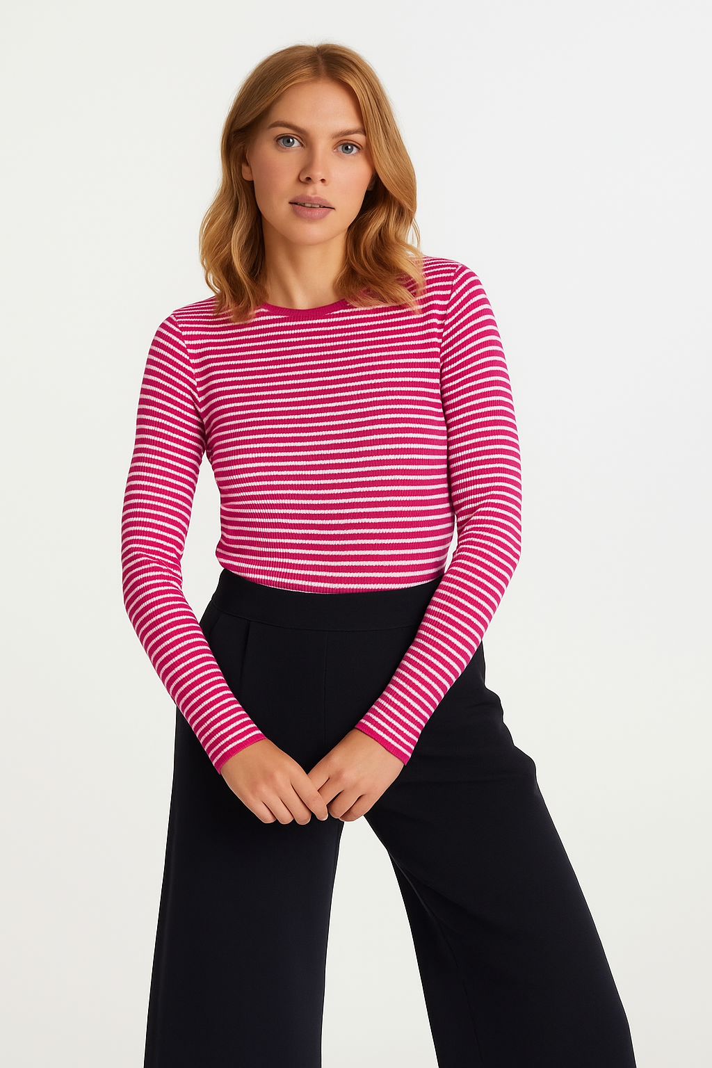 RICH & ROYAL STRIPE LONG SLEEVE