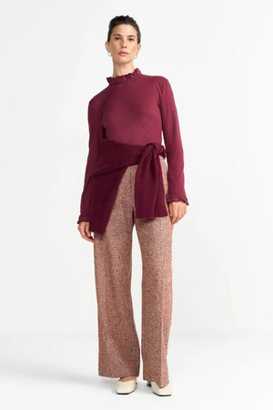 RICH & ROYAL RUFFLED NECK LONG SLEEVE MADE IN PORTUGAL