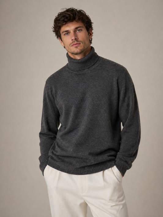 FINE KNIT PURE MERINO WOOL SKIVVY ANSETT KNITWEAR