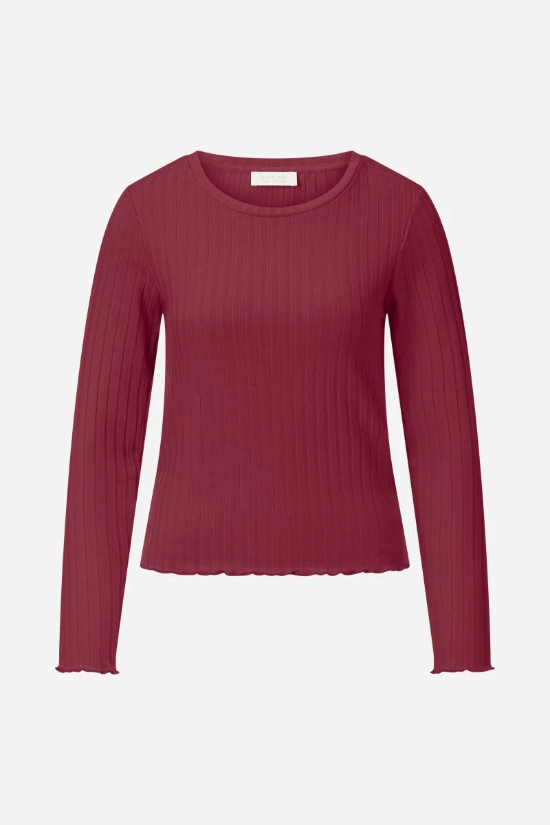 RICH & ROYAL RIBBED TEXTURE LONG SLEEVE