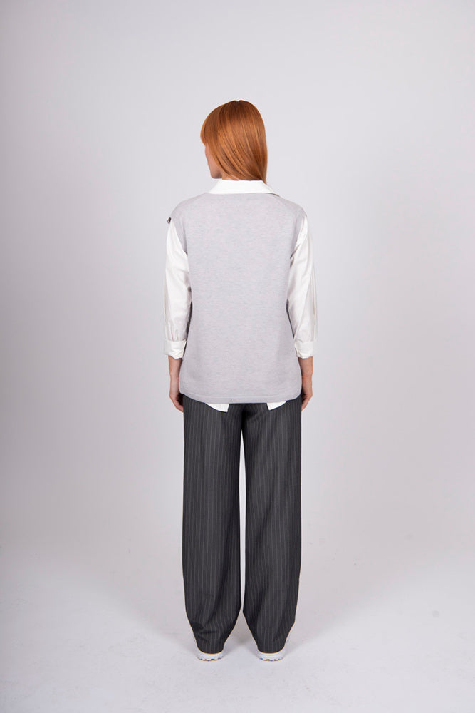 V-NECK CLASSIC VEST BRIDGE & LORD CASHMERE / MERINO