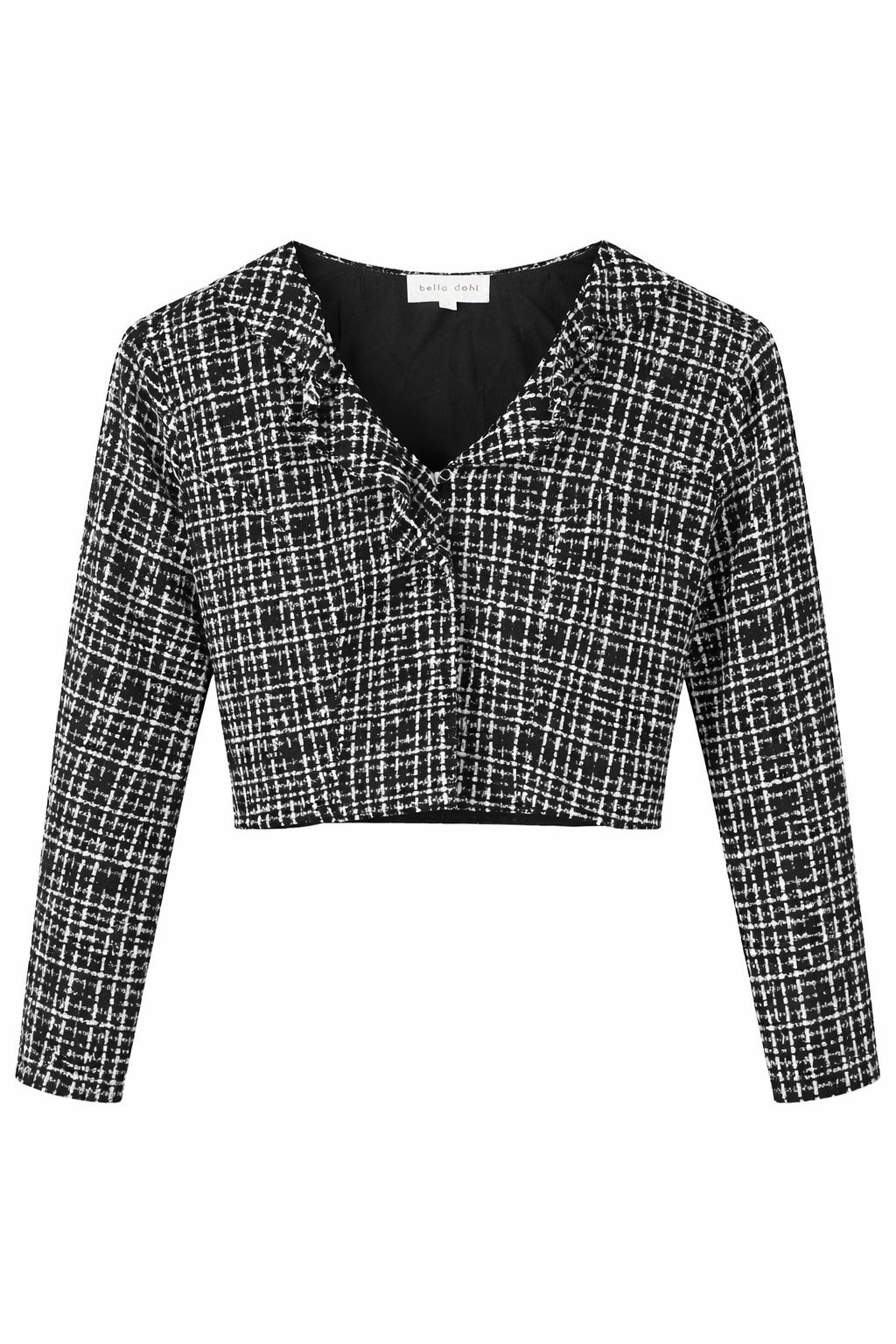 BELLA DAHL LONG SLEEVE RUFFLE TOP CROPPED CARDIGAN