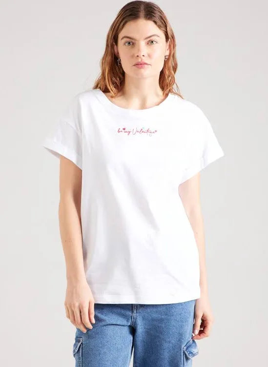 Rich & Royal Organic Cotton T-Shirt in White Print