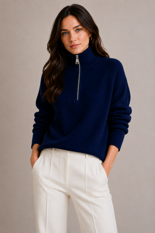 Pure Merino Wool Half Zip Pullover