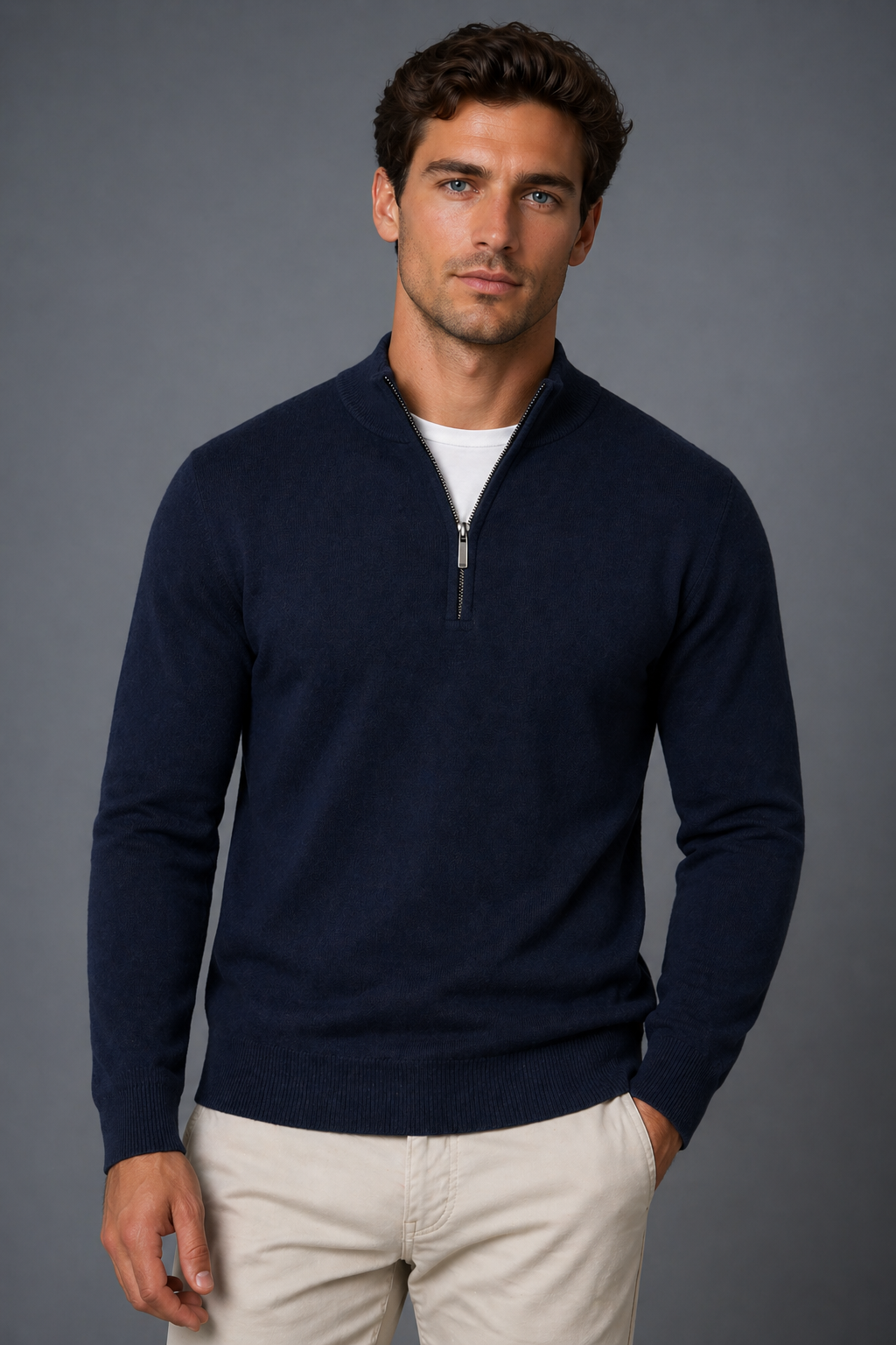 Bridge & Lord - Mens Essential 1/4 Zipper Pullover