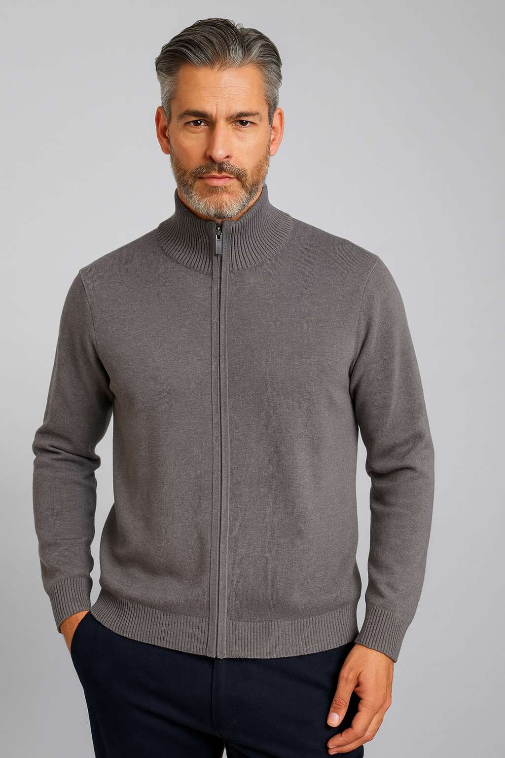 Essential Zip Jacket Bridge & Lord knitwear