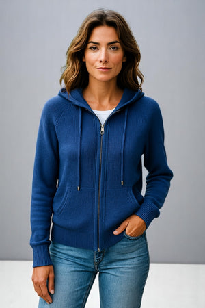 Pure cashmere Full zip hoodie