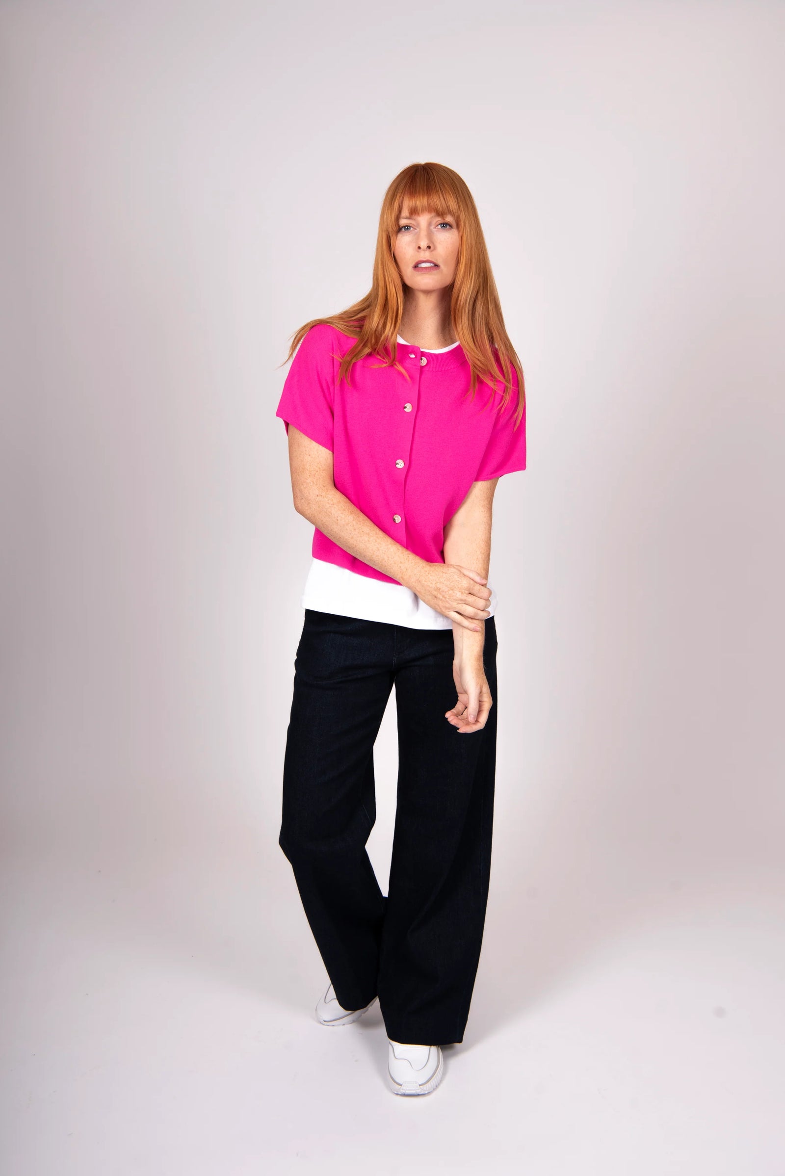 Cropped Button Through Dolman Vest